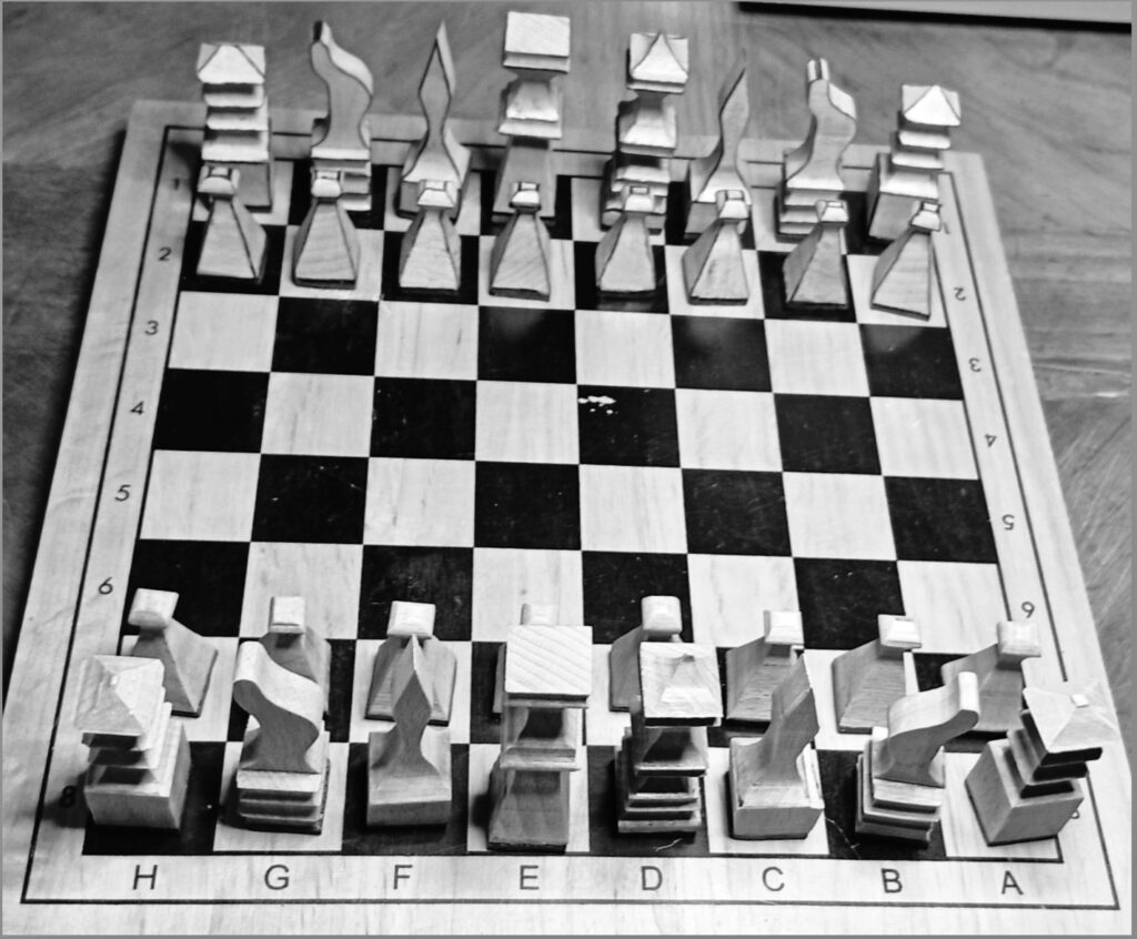 jeu échec ardoise & bois